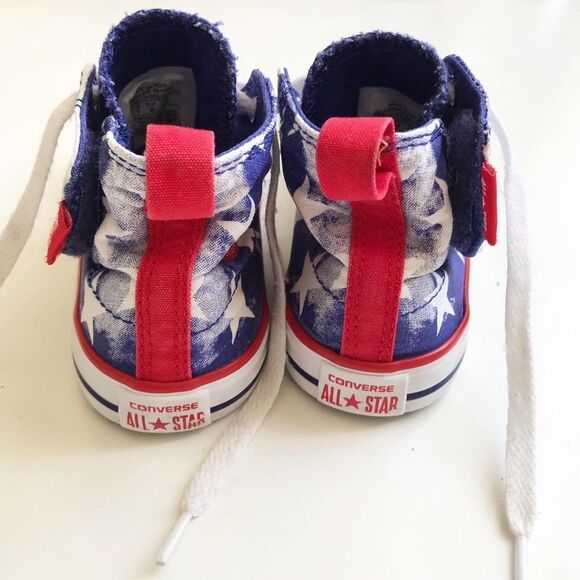 Converse chuck taylor American flag Stars and Stripes sneakers VGUC  size 9 - Picture 7 of 9